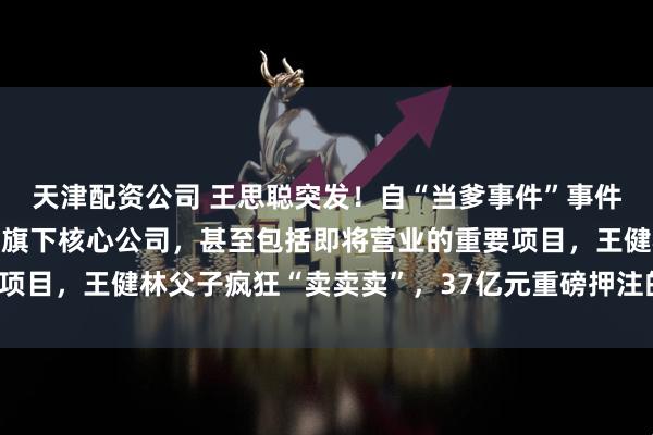 天津配资公司 王思聪突发！自“当爹事件”事件后传来最新动向，出售旗下核心公司，甚至包括即将营业的重要项目，王健林父子疯狂“卖卖卖”，37亿元重磅押注的文旅梦破碎！